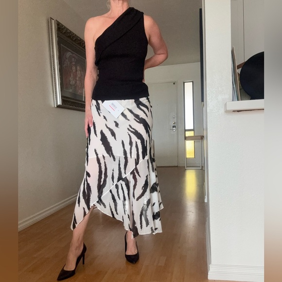 Philosophy Di Lorenzo Serafini Chic Zebra Print Women's Skirt IT 38 US4 NEw $650 - Picture 1 of 4